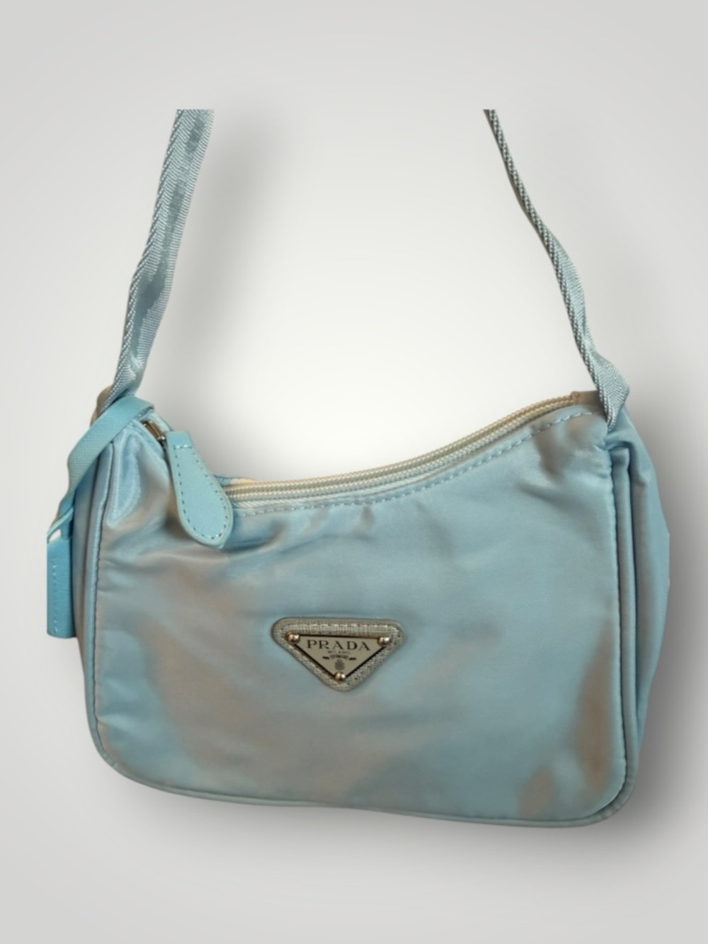 Source Unknown Light Blue Nylon Shoulder Bag